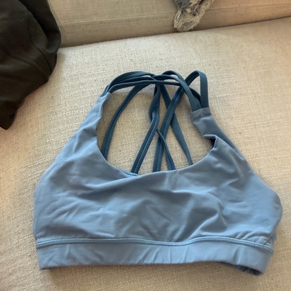Light Blue Strappy Sports Bra - Women's Intimates